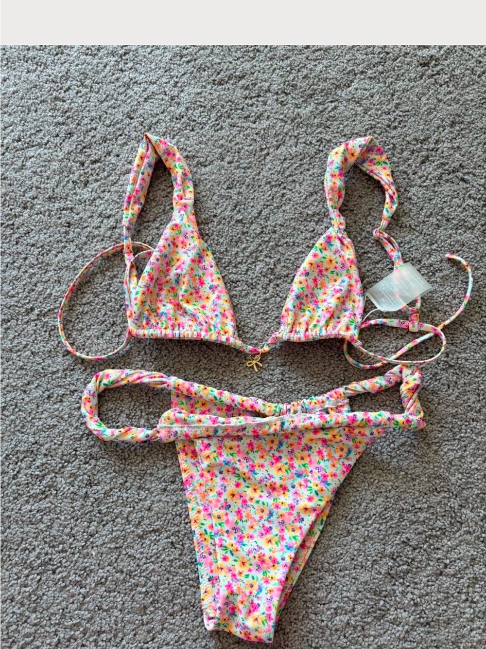 Kulani Kinis Pink Multi Floral Girls Two-Piece Bikini Set